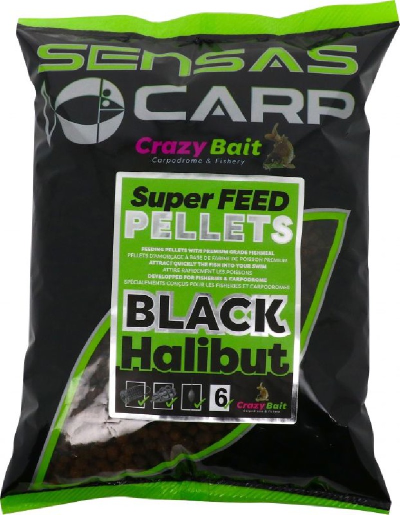 SUPER FEED PELLET BLACK HALIBUT Sensas