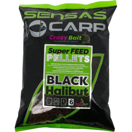 SUPER FEED PELLET BLACK HALIBUT Sensas