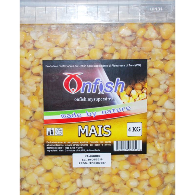 COOKED CORN - 4 Kg BUCKET Onfish