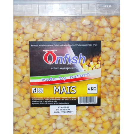 COOKED CORN - 4 Kg BUCKET Onfish