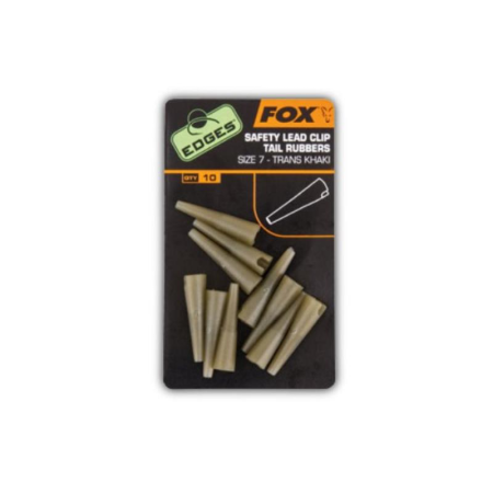 EDGES SIZE 7 LEAD CLIP TAIL RUBBER KHAKI Fox