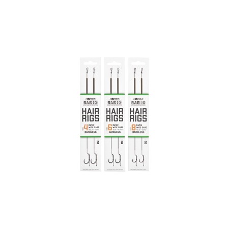 BASIX HAIR RIGS WIDE GAPE BARBLESS Korda