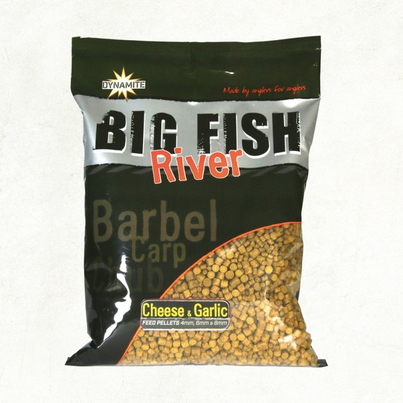BIG FISH RIVER FEED PELLETS 1,8 Kg 4-6-8 mm - CHEESE & GARLIC Dynamite