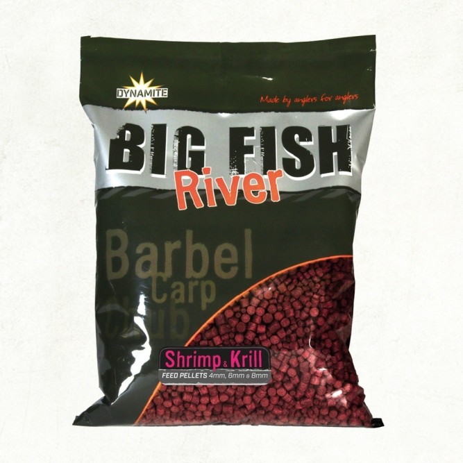 BIG FISH RIVER FEED PELLETS 1.8 Kg 4-6-8 mm - SHRIMP & KRILL Dynamite