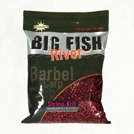 BIG FISH RIVER FEED PELLETS 1,8 Kg 4-6-8 mm - SHRIMP & KRILL Dynamite