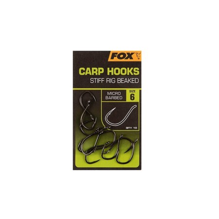 CARP HOOKS STIFF RIG BEAKED Fox