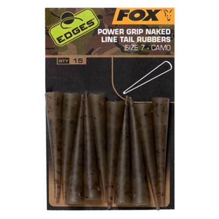 EDGES CAMO POWER GRIP NAKED LINE TAIL RUBBERS Fox