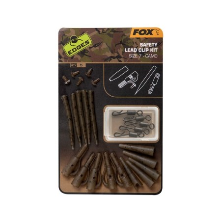 EDGES CAMO SAFETY LEAD CLIP KIT SIZE 7 Fox