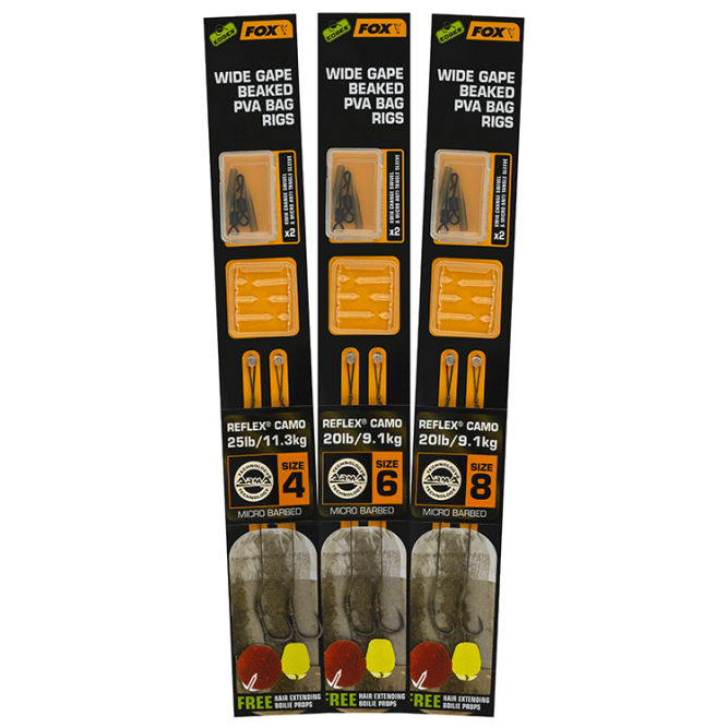 Terminali Edges Wide Gape Beaked PVA Bag Rigs Fox