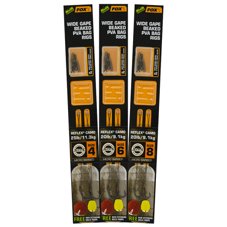 Terminali Edges Wide Gape Beaked PVA Bag Rigs Fox