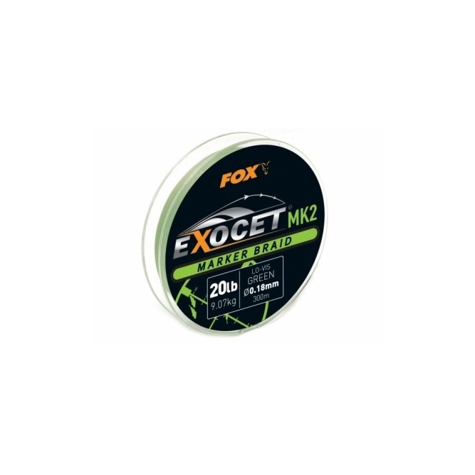 EXOCET MK2 MARKER BRAID 20 lb 300 m Fox