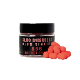 FLUORO DUMBELLS SLOW SINKING - 666 RED HOT SPICES Over Carp Baits