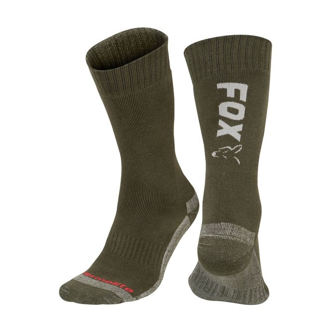 GREEN/SILVER THERMO SOCK Fox