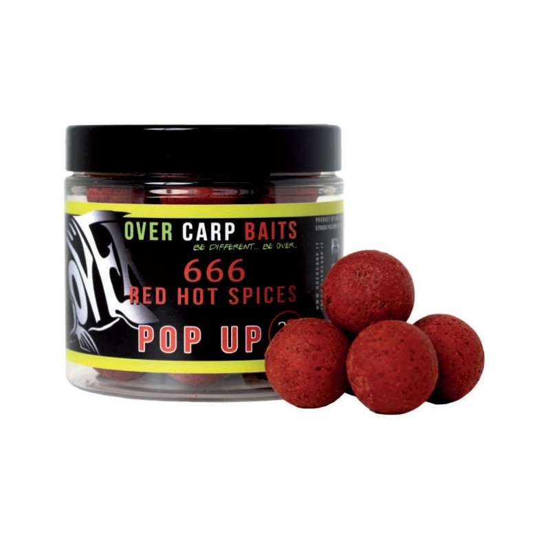 OVER CARP POP UP - 666 (RED HOT SPICES) Over Carp Baits