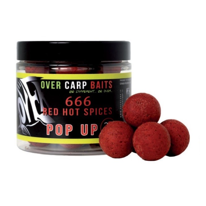 OVER CARP POP UP - 666 (RED HOT SPICES) Over Carp Baits