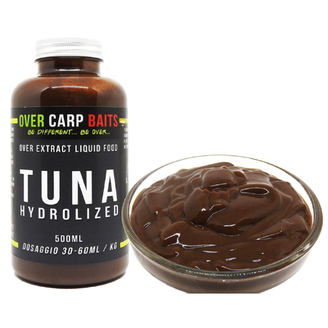 OVER EXTRACT LIQUID FOOD - TUNA HYDROLIZED - 500 ml Over Carp Baits