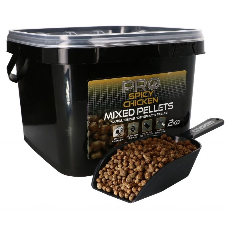 PROBIOTIC SPICY CHICKEN PELLETS MIXED Starbaits