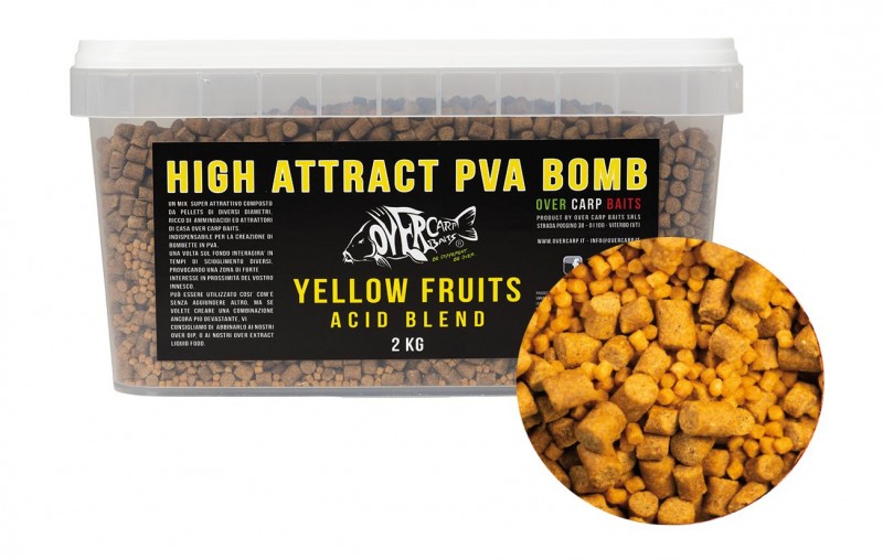 PVA BOMB - YELLOW FRUITS ACID BLEND Over Carp Baits