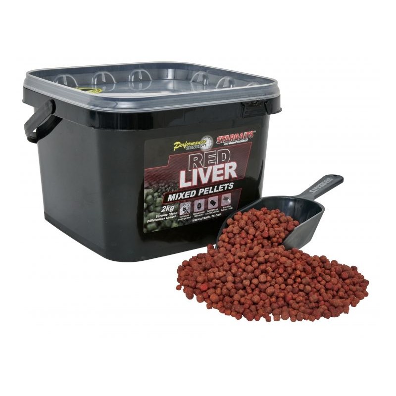 Starbaits Red Liver Pellets Mixed 2kg