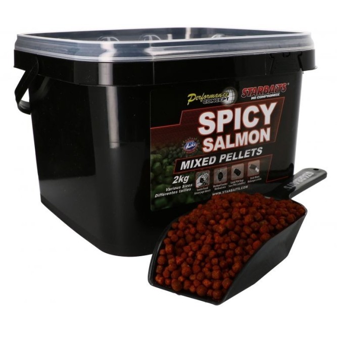 Starbaits Spicy Salmon Pellets Mixed 2kg