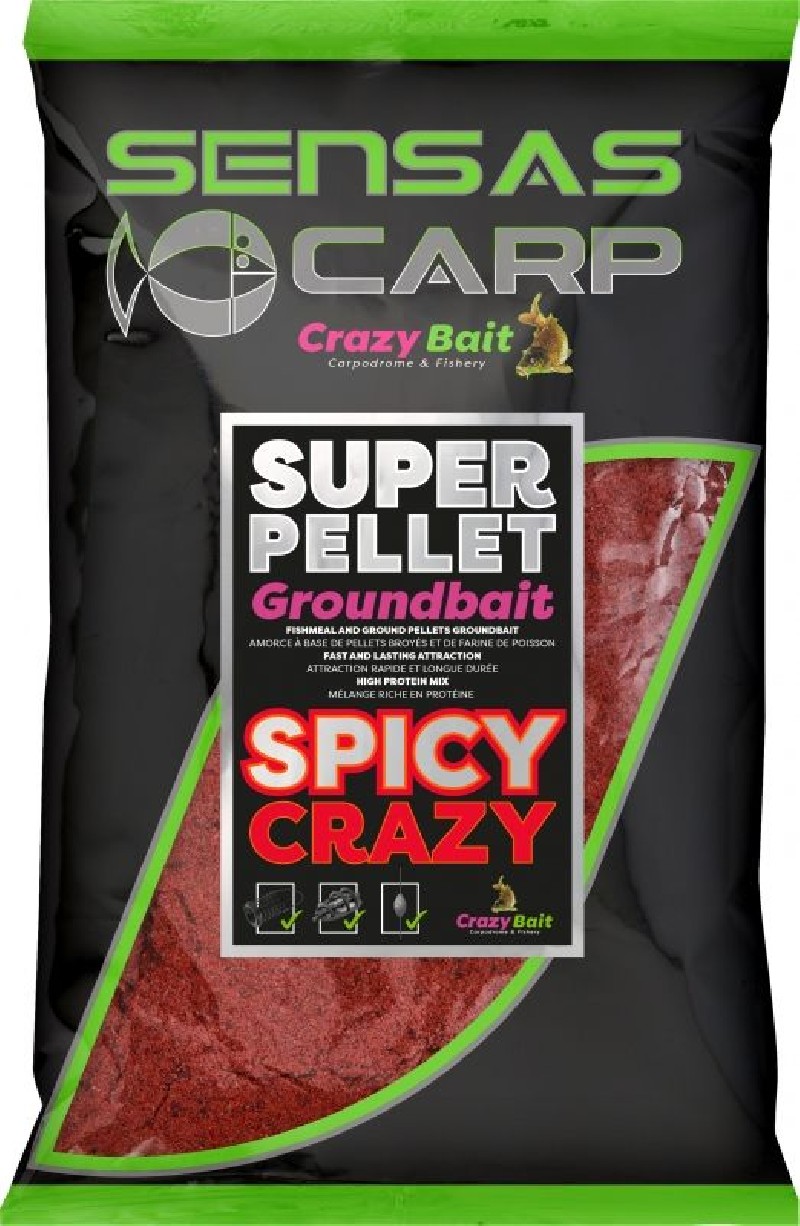 SUPER PELLET GROUNDBAIT SPICY CRAZY Sensas