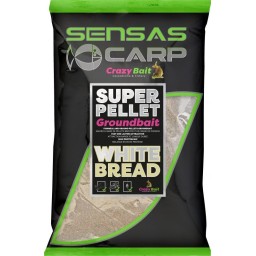 SUPER PELLET GROUNDBAIT WHITE BREAD Sensas