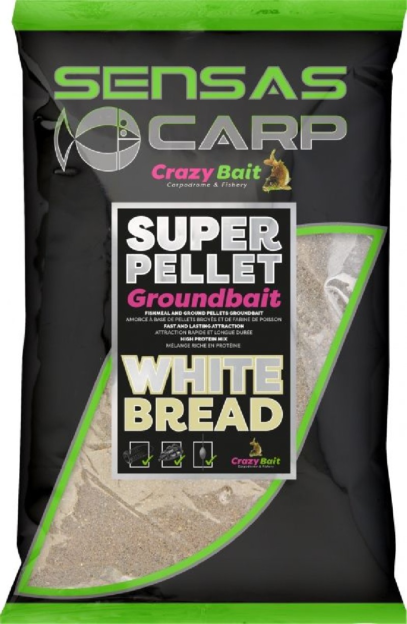 SUPER PELLET GROUNDBAIT WHITE BREAD Sensas
