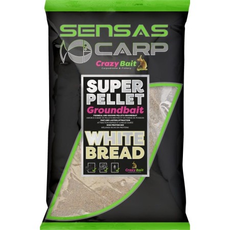 SUPER PELLET GROUNDBAIT WHITE BREAD Sensas