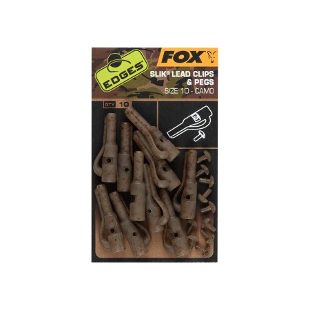 CAMO SAFETY LEAD CLIP & PEGS (SIZE 10) Fox