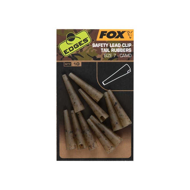 CAMO SAFETY LEAD CLIP TAIL RUBBERS (SIZE 7) Fox