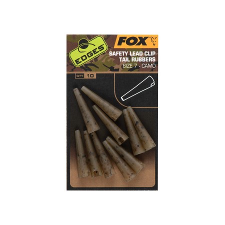 CAMO SAFETY LEAD CLIP TAIL RUBBERS (SIZE 7) Fox
