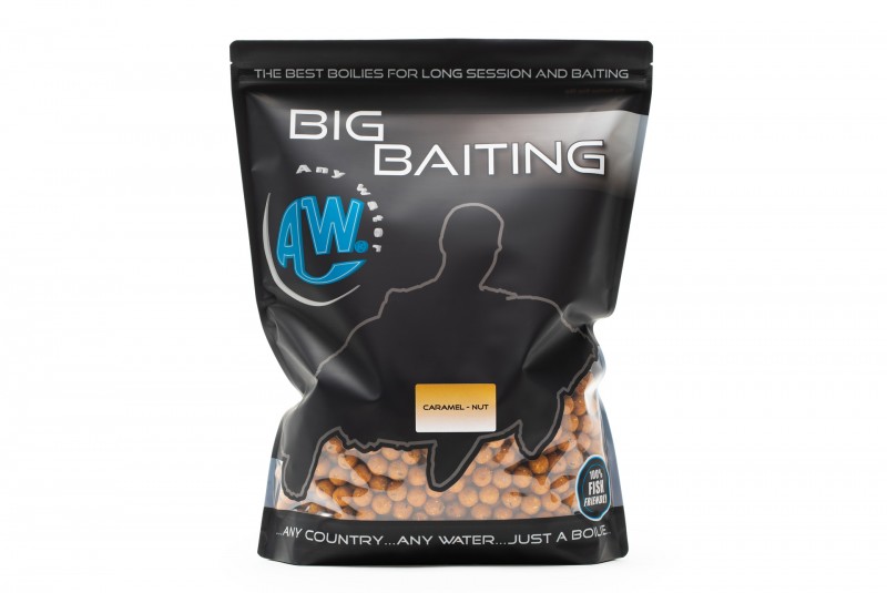 BIG BAITING BOILIES - CARAMEL NUT Any Water