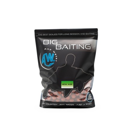 BIG BAITING BOILIES - NEW AGE (G.L.M. - KRILL - ROBIN RED - CURRY) Any Water