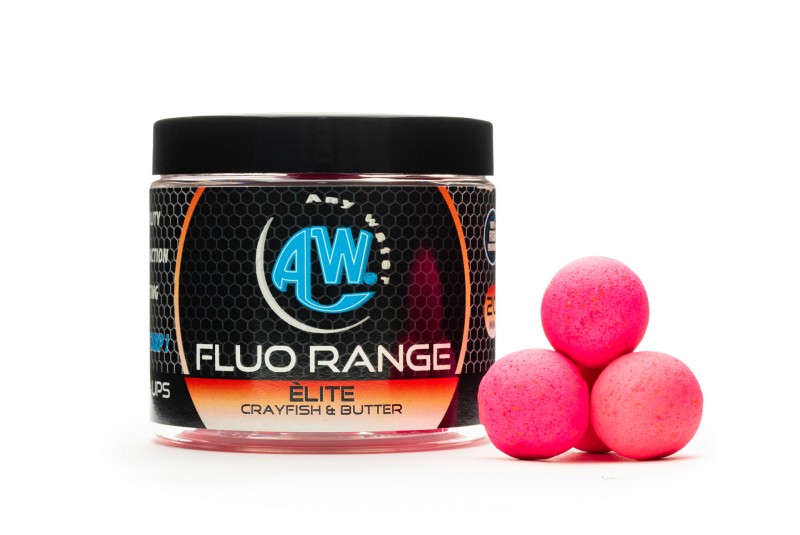 FLUO POP UP BOILIES - ELITE (CRAYFISH BUTTER) Any Water