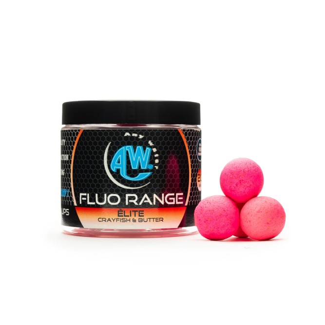 FLUO POP UP BOILIES - ELITE (CRAYFISH BUTTER) Any Water