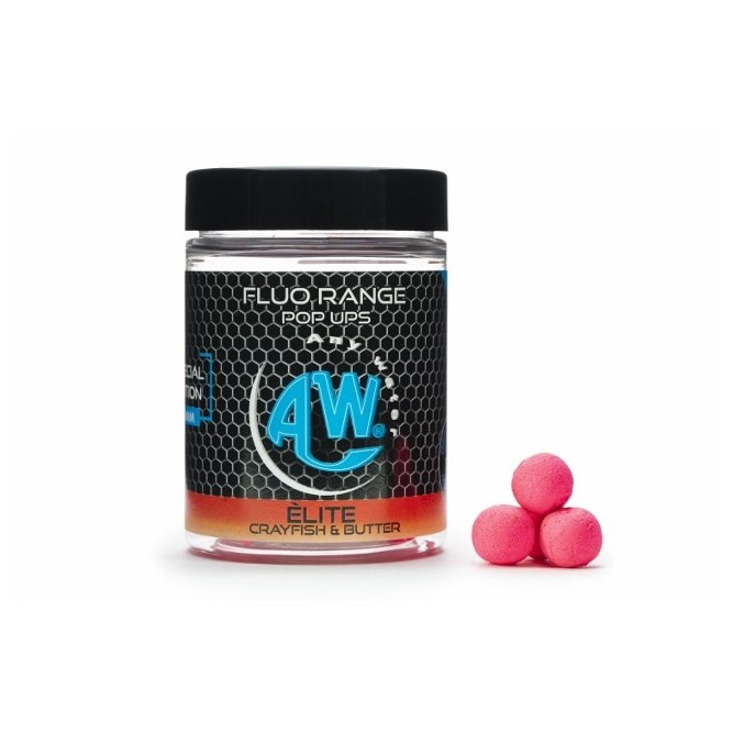 FLUO POP UP BOILIES - ELITE (CRAYFISH BUTTER) Any Water