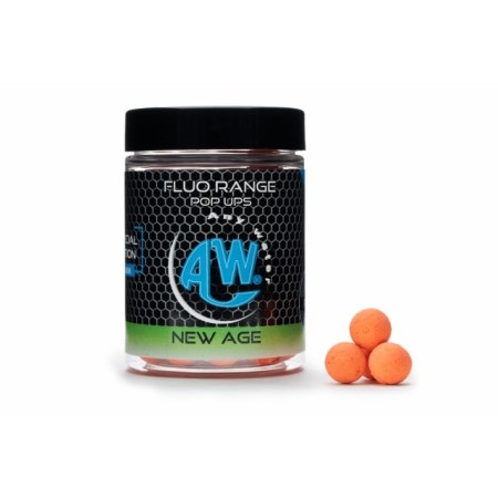 FLUO POP UP BOILIES - NEW AGE (G.L.M. - KRILL - ROBIN RED - CURRY) Any Water