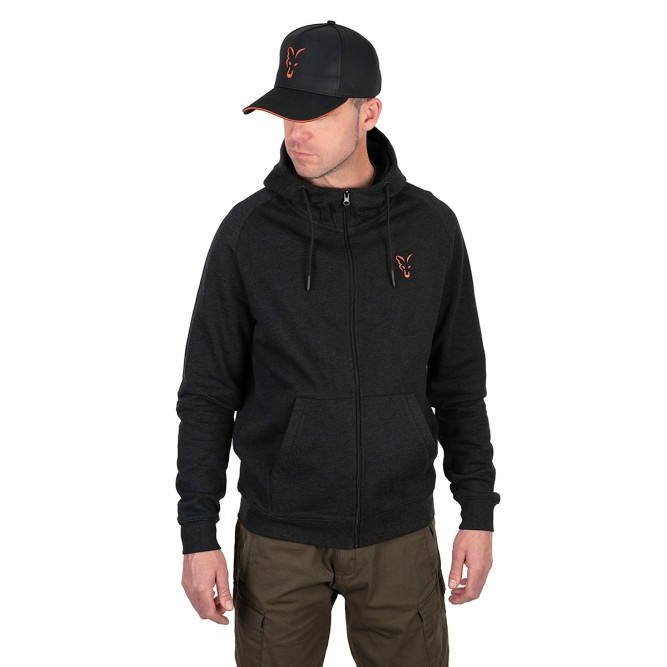 Fox Collection Lightweight Black & Orange Hoody