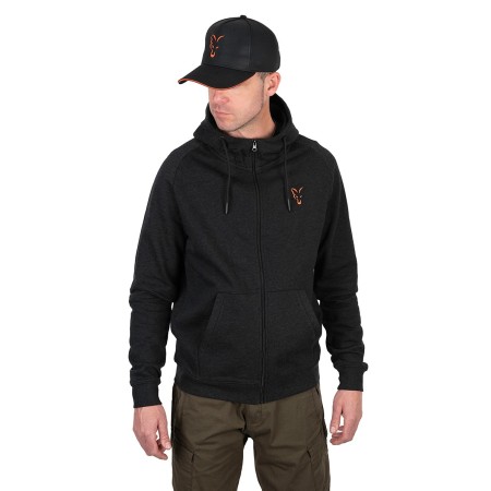 Fox Collection Lightweight Black & Orange Hoody