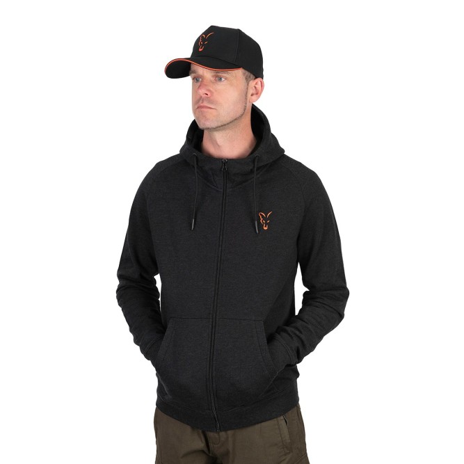 Fox Collection Lightweight Black & Orange Hoody