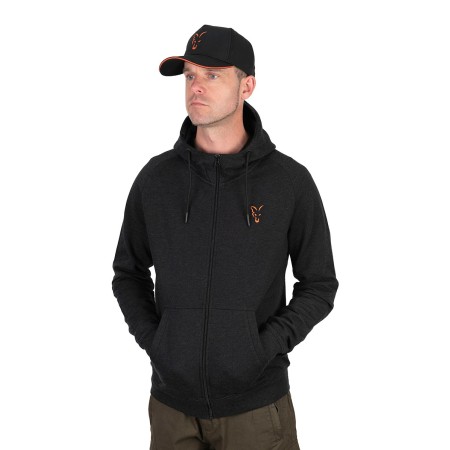 Fox Collection Lightweight Black & Orange Hoody
