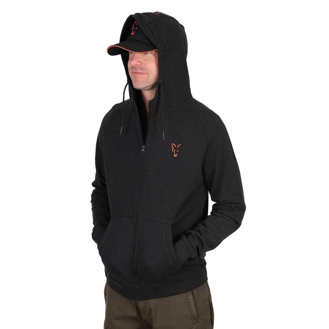 Fox Collection Lightweight Black & Orange Hoody