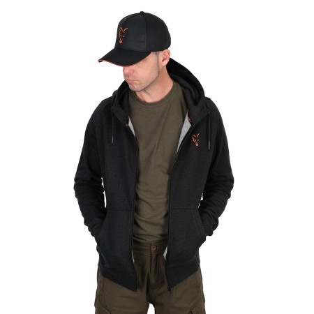 Fox Collection Lightweight Black & Orange Hoody