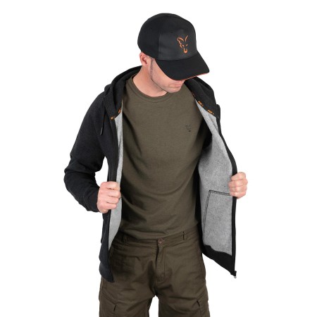 Fox Collection Lightweight Black & Orange Hoody