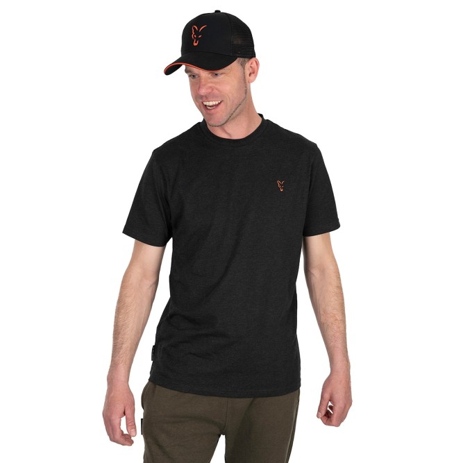 Fox Collection Lightweight Black & Orange T-Shirt