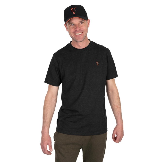 Fox Collection Lightweight Black & Orange T-Shirt