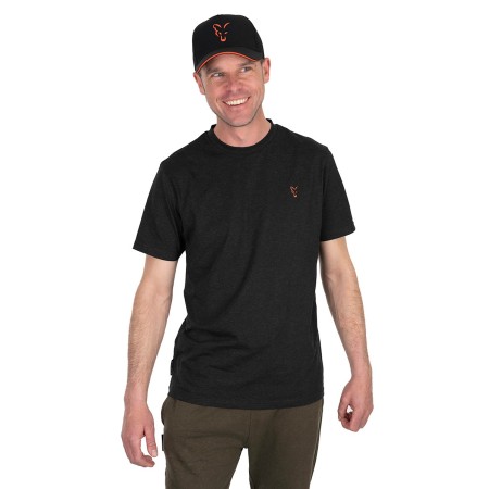 Fox Collection Lightweight Black & Orange T-Shirt