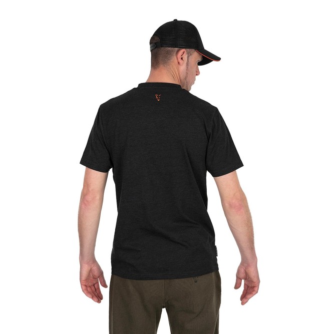 Fox Collection Lightweight Black & Orange T-Shirt