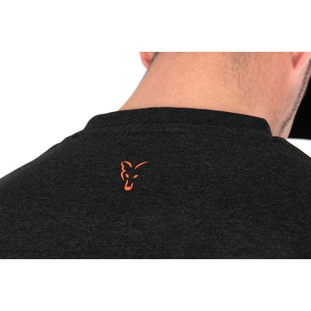 Fox Collection Lightweight Black & Orange T-Shirt