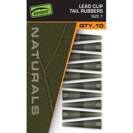 Naturals Size 7 Lead Clips Tail Rubbers